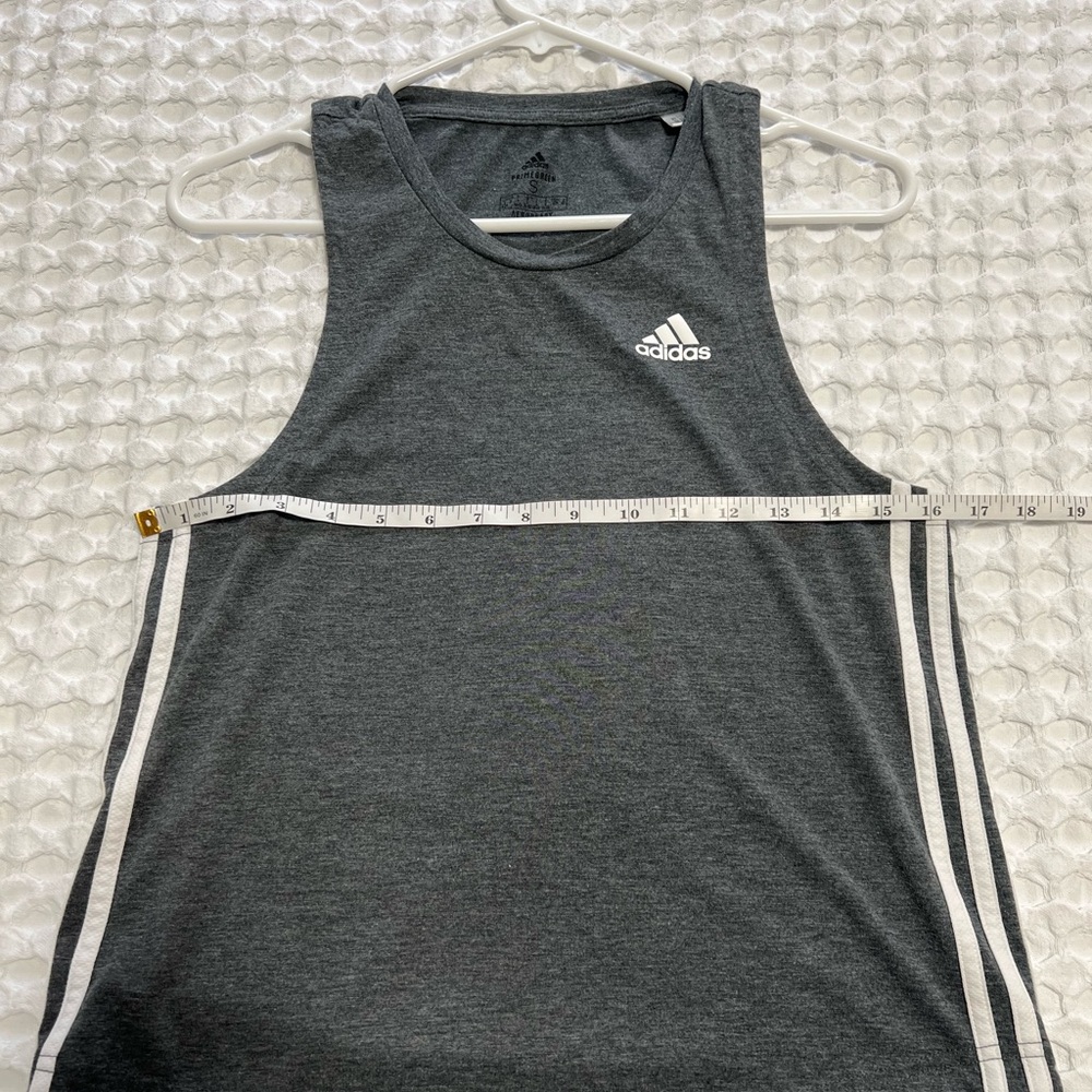 Adidas Women’s Gray PrimeGreen AEROREADY Active Training Tank - Picture 6 of 7